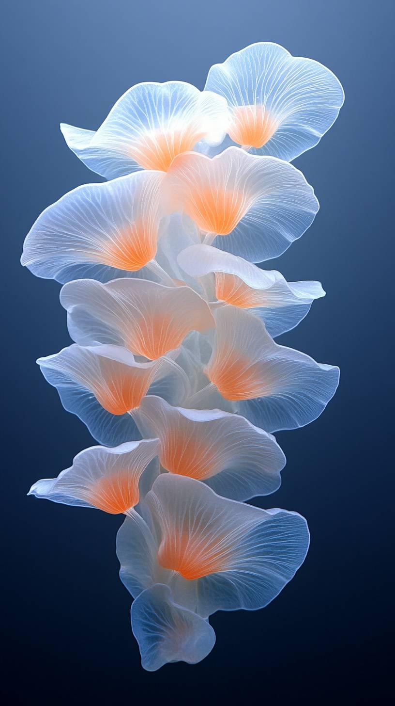 Mesmerizing coral soft flowers