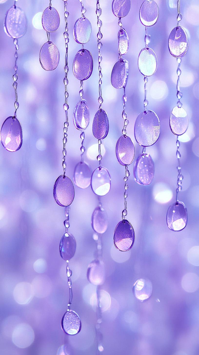 Mesmerizing violet crystals raining down.