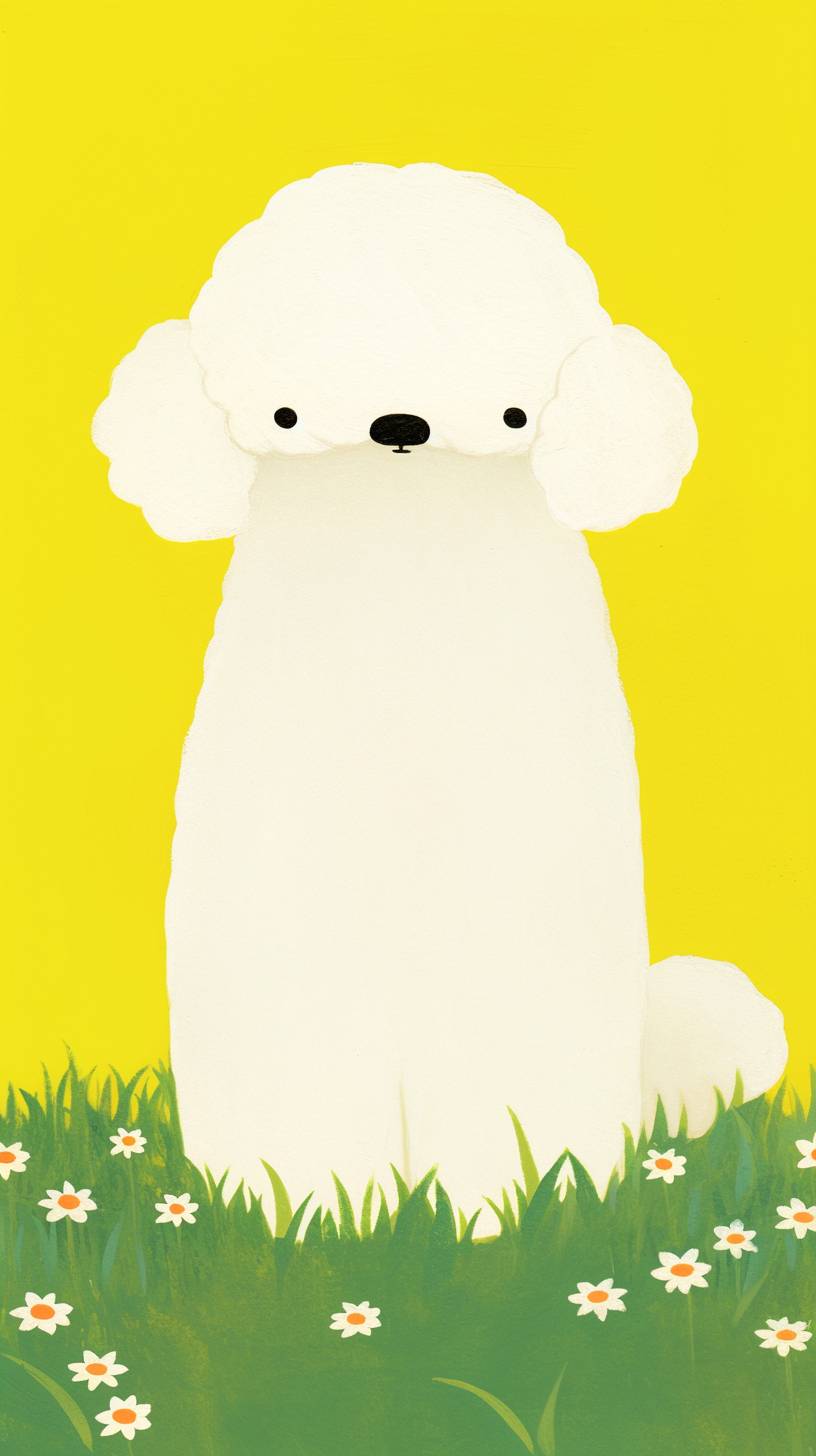 Bichon Frise by Joan Cornella on the grass