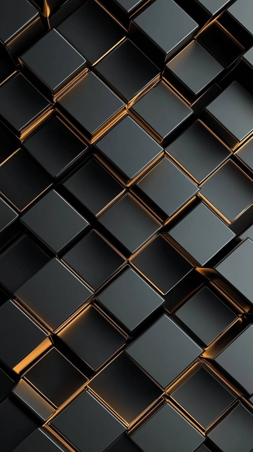 Square and cube pattern graphics, sophisticated shape like a luxury brand.