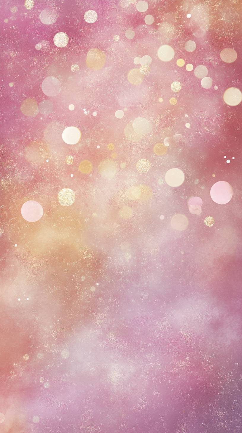 Dreamy bokeh lights floating in a soft pastel background create a calming atmosphere.