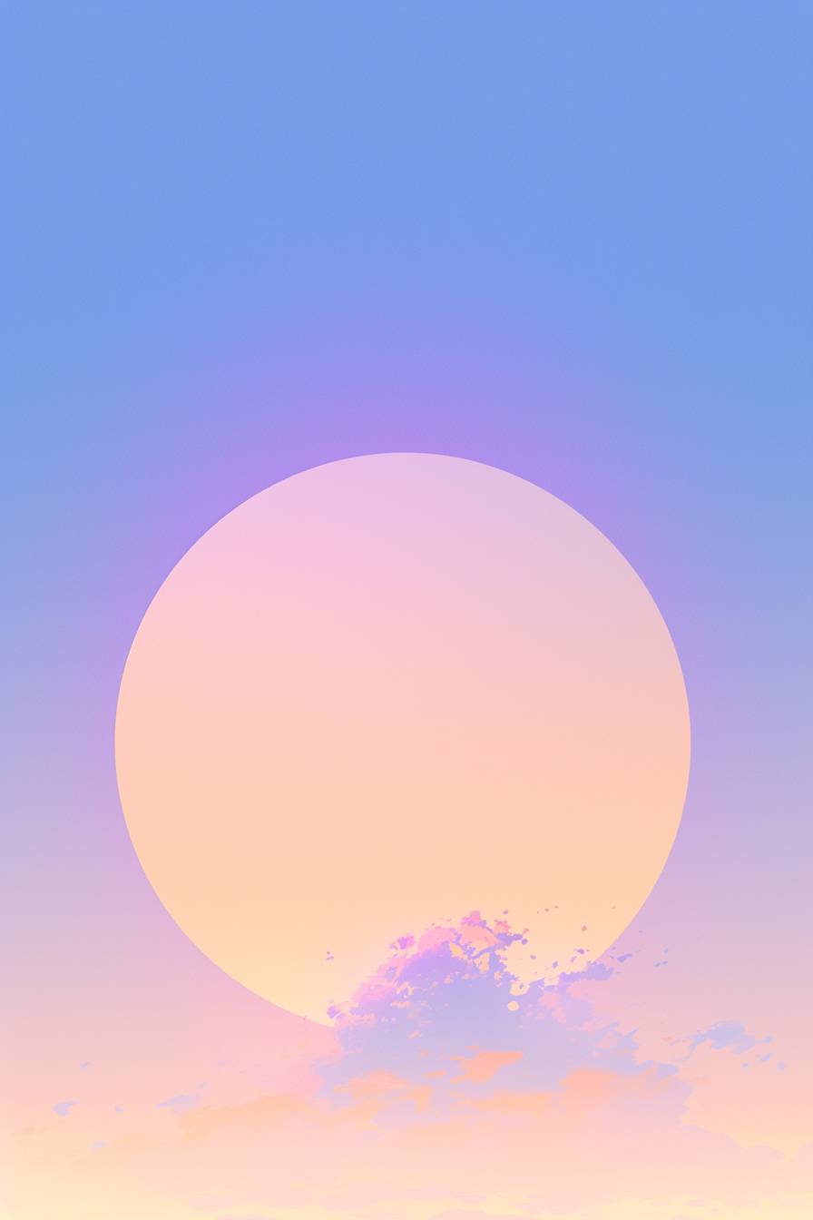 Soft peach and lavender gradient, abstract minimal design, clean and simple look