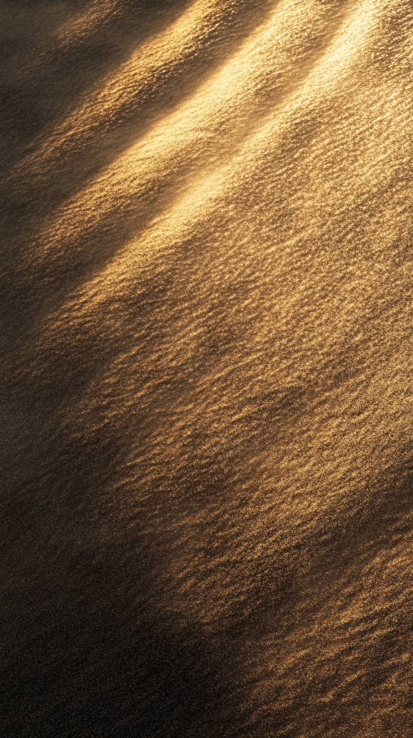 Desert sand dunes at sunset with warm light and subtle textures.