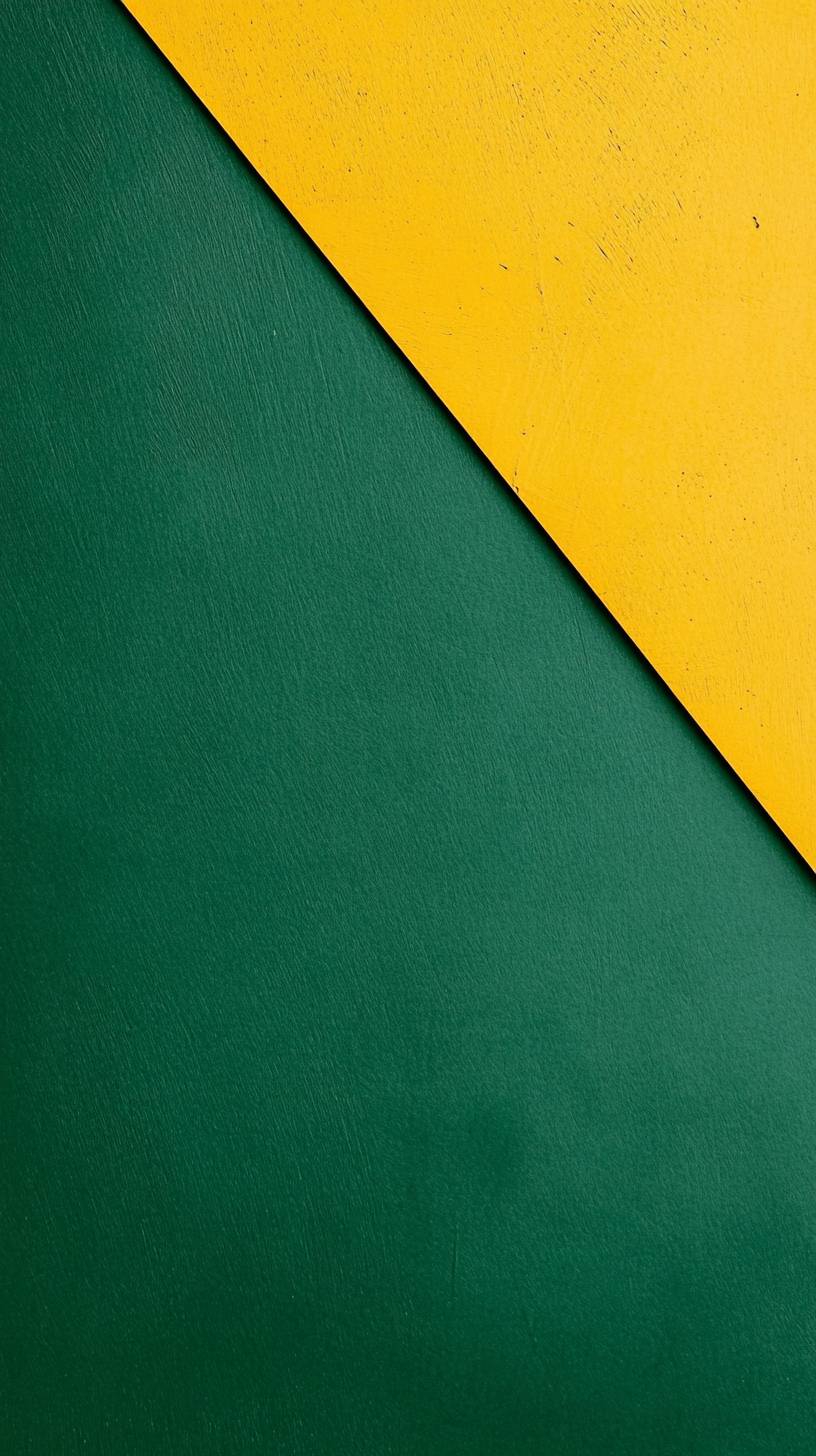 Um design simples, elegante e vibrante em verde e amarelo sobre um fundo minimalista.