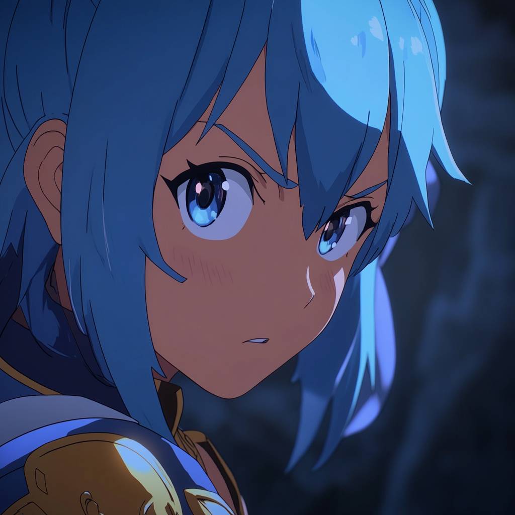 Aqua is a quirky character from 'Konosuba'.