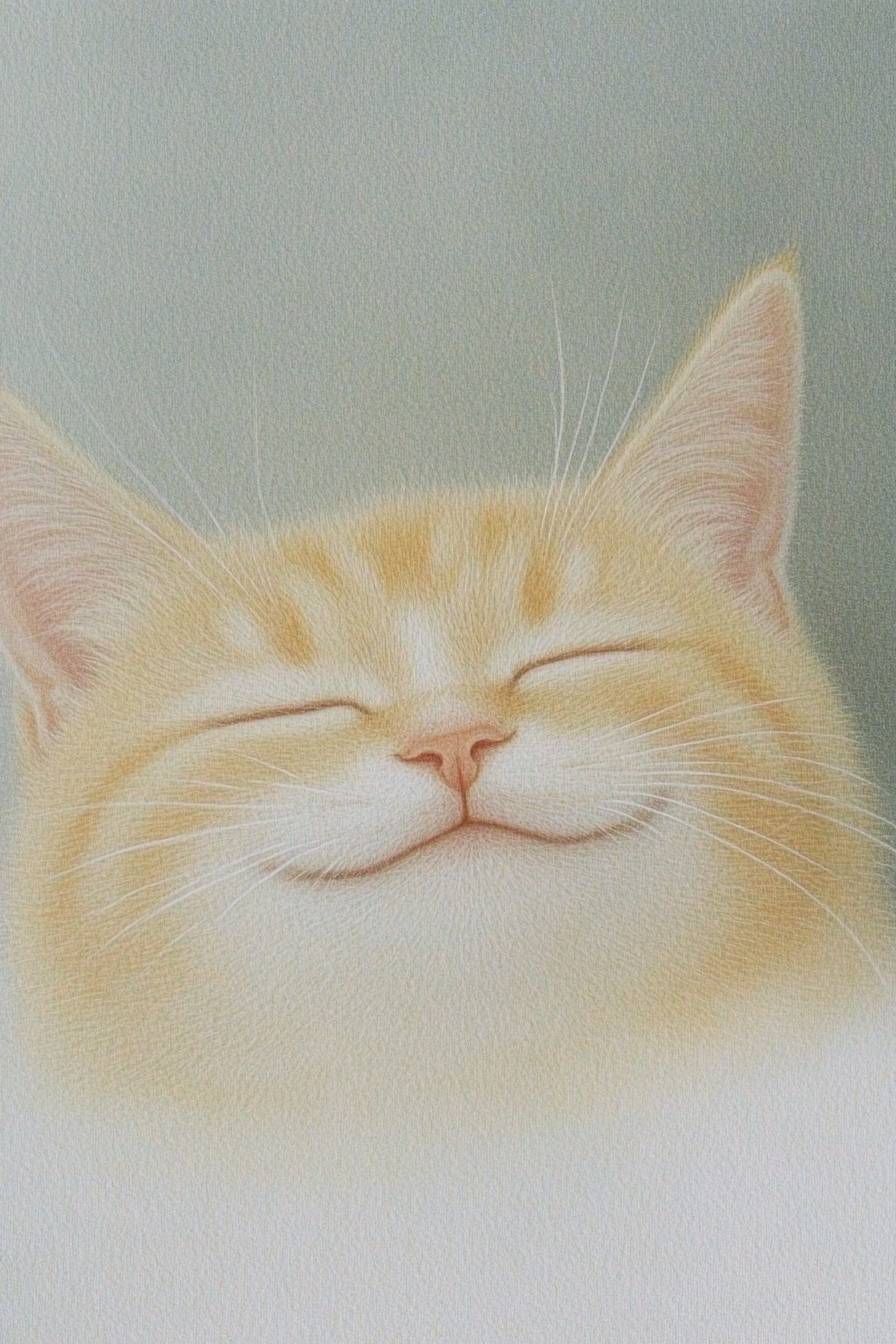 A laughing fat cat.