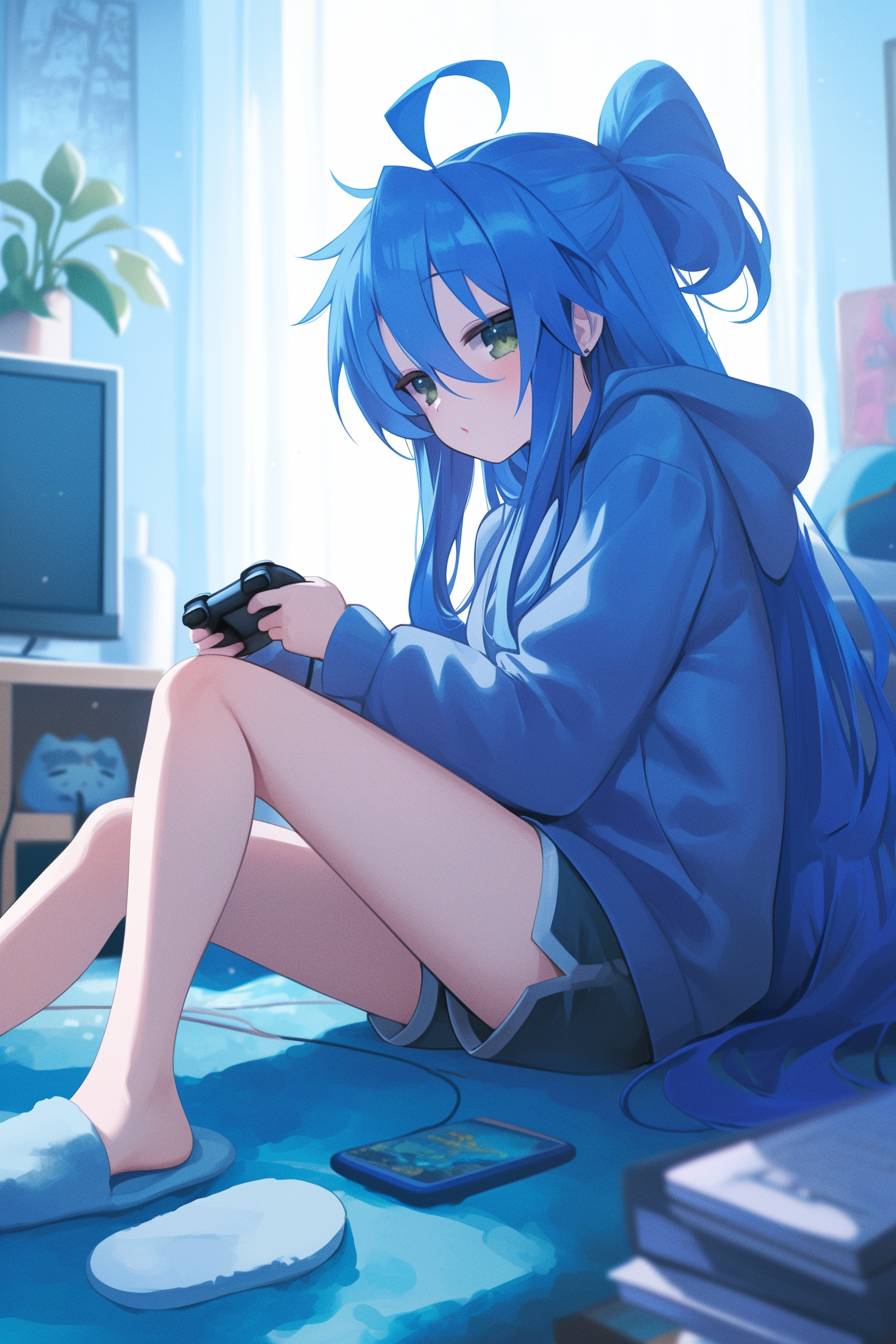 Konata Izumi from Lucky Star in Scarlett Johansson's comfy look.